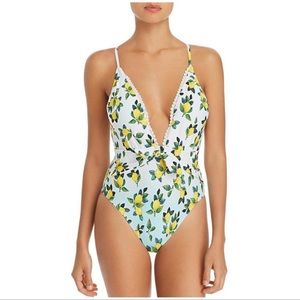 Nanette Lepore Limonata Goddess One-Piece Swimsuit Capri Lemons
